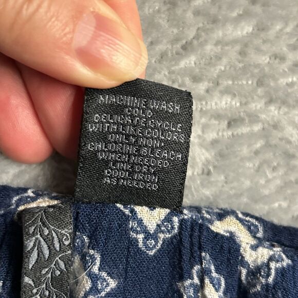 Apollo Artsy Flowy Boho Embroidered Womens Shirt Top Y2K Sz M Peasant Gypsy - Picture 10 of 14